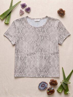 Snake Print Short Sleeve Tee